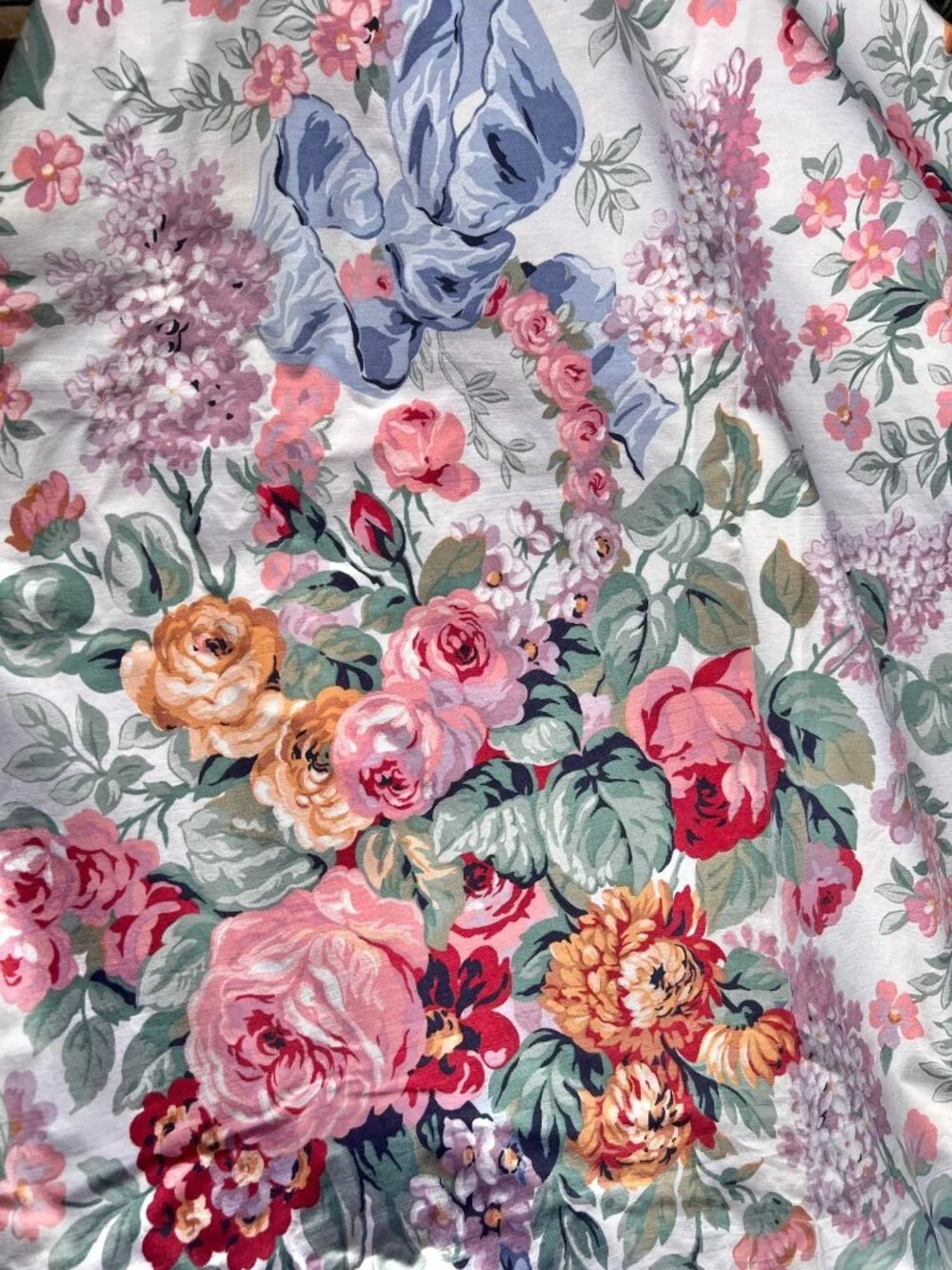 Lauren Ralph Lauren Sheet Allison Twin Ruffled Flat Peach Mauve Rust Lavender